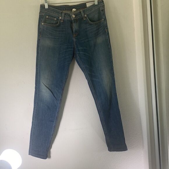 Rag & Bone Blue Medium Chamberlain Wash Relaxed Fit Jeans - Picture 9 of 9